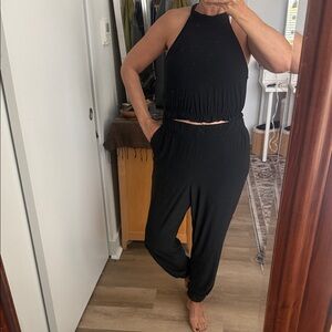 Zara Black Women's Silky 2 Piece set